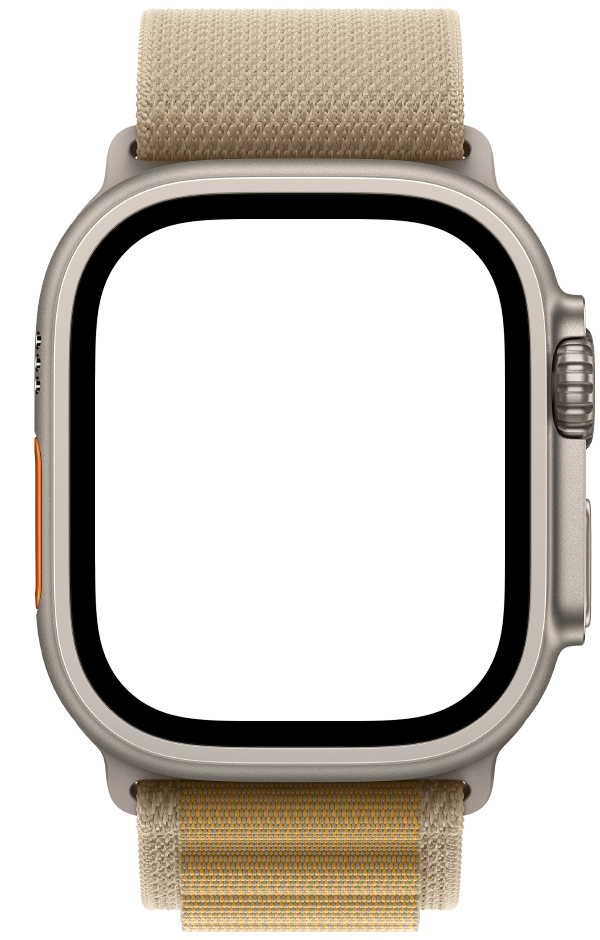 Apple Watch Ultra 2 Alpine Loop Tan bezel